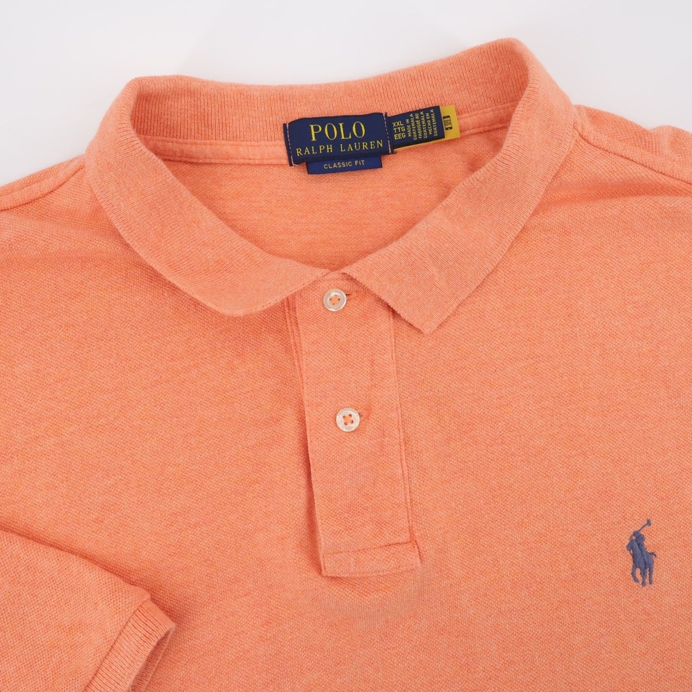 Polo Ralph Lauren Classic Fit Polo Shirt Orange Short Sleeve Mens XXL